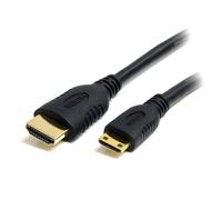 StarTech.com Câble Mini HDMI à HDMI 50cm avec Ethernet - Câble Adaptateur Mini HDMI à HDMI 4K 30Hz Haut Débit - Dispositif Mini HDMI Type-C vers Moniteur/Affichage HDMI - Cordon de Conversion Vidéo Du