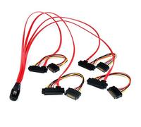 StarTech.com Câble Mini SAS Serial Attached SCSI interne 50 cm - SFF-8087 vers 4 SFF-8482 (SAS808782P50) Rouge