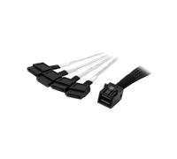 StarTech.com Câble Mini SAS vers 4x SATA 1m, SFF-8643 vers SATA, Mâle/Mâle, AWG30, Noir/Argent, 1 mètre