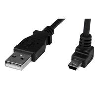 StarTech.com Câble Mini USB 1 m - A vers Mini B coudé 90° vers le haut - Câble USB Mini B Angle Coude vers le haut - Noir 1m - Câble USB - USB (M) pour mini USB type B (M) - 1 m - connecteur à 90...