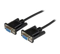 StarTech.com Câble null modem série DB9 RS232 de 2m - Cordon série DB9 vers DB9 - F/F - Noir