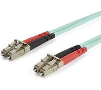 StarTech.com 15m OM3 LC to LC Multimode Duplex Fiber Optic Patch Cable - Aqua - 50/125 - LSZH Fiber Optic Cable - 10Gb (A50FBLCLC15) - Cordon de raccordement - LC multi-mode (M) pour LC...