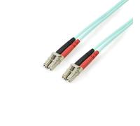 StarTech.com Câble fibre optique duplex multimode LC LC à 2 m - Cordon / jarretière fibre optique OM3 (50/125) - Aqua