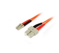 StarTech.com Câble fibre optique duplex multimode LC SC à 1 m - Cordon / jarretière fibre optique OM2 (50/125) - Orange
