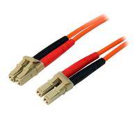 StarTech.com Câble fibre optique duplex multimode LC LC à 2 m - Cordon / jarretière fibre optique OM2 (50/125) - Orange