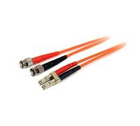 Câble patch à fibre optique duplex 62,5/125 multimode 1 m LC - ST - Cordon de raccordement - LC multi-mode (M) pour ST multi-mode (M) - 1 m - 1 m -
