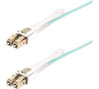 StarTech.com Câble patch fibre optique 8m LC à LC (UPC) OM4 multimode avec onglets push-pull, 50/125µm, 100Gbps, câble fibre optique insensible à la flexion, Low Insertion Loss, LSZH Câble de pose fib