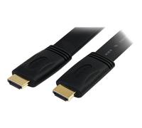 StarTech.com Câble plat - HDMI vers HDMI avec Ethernet - Ultra HD 4k x 2k - 4,6 m (HDMIMM15FL) - Câble HDMI avec Ethernet - HDMI mâle pour HDMI mâle - 4.6 m - noir