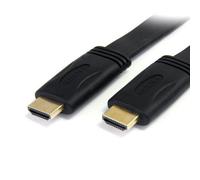 StarTech.com Câble plat - HDMI vers HDMI avec Ethernet - Ultra HD 4k x 2k - 7,6 m (HDMIMM25FL) - Câble HDMI avec Ethernet - HDMI mâle pour HDMI mâle - 7.6 m - noir