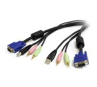 StarTech.com Câble pour switch KVM VGA avec USB, audio stéréo et microphone 3,5 mm - 1,80 m (USBVGA4N1A6)
