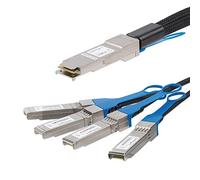 StarTech.com Câble QSFP+ vers 4x SFP+ à connexion directe conforme à MSA - Cordon DAC Twinax de 2 m (QSFP4SFPPC2M)
