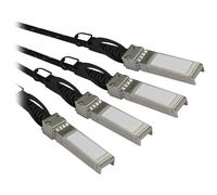 Câble QSFP+ vers 4x SFP+ de 3 m - Conforme à MSA - Cordon QFSP+ 40G vers 4x SFP+ 10G - Câble Twinax passif - Câble DAC - Câble éclaté - QSFP+
