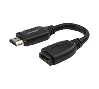 StarTech.com Câble Rallonge HDMI 15cm - Cordon d'extension HDMI 2.0 High Speed 4K 60 Hz avec Ethernet - Câble Extension Court HDMI - Adaptateur Mâle vers femelle