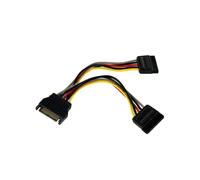 StarTech.com Câble Répartiteur Alimentation SATA PYO2SATA - 1x SATA 15-pin Mâle vers 2x SATA 15-pin Femelle - Longueur 15cm - RoHS/CE