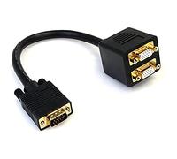 STARTECH.COM Câble répartiteur/Splitter vidéo VGA 30cm VGA HD15-1x (Mâle) vers 2x (Femelle) Noir