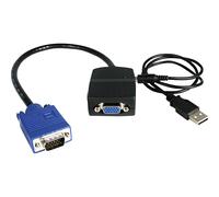 StarTech.com Câble répartiteur / Splitter vidéo VGA alimenté par USB - Adaptateur doubleur VGA - 1x (M) vers 2x (F) - Noir - Répartiteur video - 2 x VGA - de bureau