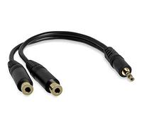 StarTech.com Câble répartiteur stéréo 15 cm - Mâle 3,5 mm vers femelle 2 x 3,5 mm (MUY1MFF)