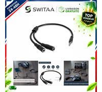 StarTech.com Câble répartiteur stéréo 3,5 mm mâle vers 2 femelles 3,5 mm