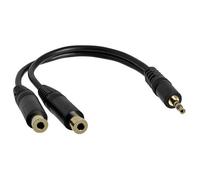 StarTech.com Cable repartiteur stereo de 15 cm - Mini-jack 3,5 mm male vers 2x mini-jack 3,5 mm femelle - Répartiteur audio - mini-phone stereo 3.5 mm mâle pour mini-phone stereo 3.5 mm femelle - 15.2