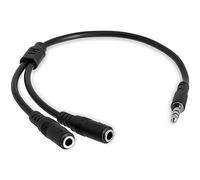 StarTech.com Câble répartiteur stéréo Slim - Mâle 3,5 mm vers 2 femelles 3,5 mm