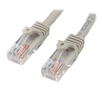 StarTech.com Câble réseau Cat5e UTP sans crochet de 1m - Cordon Ethernet RJ45 anti-accroc - M/M - Gris
