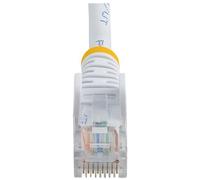 StarTech Câble réseau Cat5e UTP sans crochet - RJ45 M/M 2 m Blanc - Cordon Ethernet anti-accroc