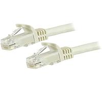 StarTech.com Câble réseau Cat6 Gigabit UTP sans crochet de 15m - Cordon Ethernet RJ45 anti-accroc - M/M - Blanc