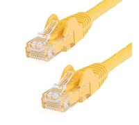 StarTech.com Câble réseau Cat6 Gigabit UTP sans crochet de 3m - Cordon Ethernet RJ45 anti-accroc - M/M - Jaune (N6PATC3MYL)