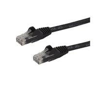 StarTech.com Câble réseau Cat6 Gigabit UTP sans crochet de 50cm - Cordon Ethernet RJ45 anti-accroc - M/M - Noir