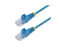 StarTech.com Câble Réseau Cat6 RJ45 0.5m Bleu, U/UTP, Conducteur Cuivre AWG28, Freq. 250MHz, Contacts Or, Manteau PVC LSZH, Sans Accroc