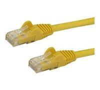 Câble réseau Cat6 Gigabit UTP sans crochet de 3m - Cordon Ethernet RJ45 anti-accroc - Câble patch Mâle / Mâle - Jaune - Cordon de raccordement -