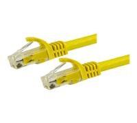 Câble réseau Cat6 UTP sans crochet de 7 m - Cordon Ethernet RJ45 anti-accroc - Câble patch - M/M - Jaune - Cordon de raccordement - RJ-45 (M) pour