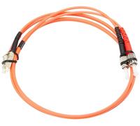 StarTech.com Câble fibre optique duplex multimode LC ST à 1 m - Cordon / jarretière fibre optique OM2 (50/125) - Orange