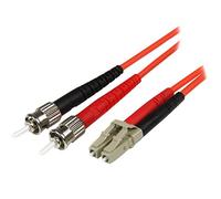 StarTech.com Câble Réseau - Jarretière Fibre Optique Duplex Multimode 50/125 OM2 LC - ST - LSZH - 5 m (50FIBLCST5)