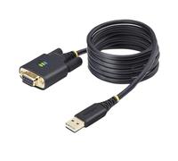 6.6ft/2m USB to Null Modem Serial Adapter Cable, FTDI, RS232 - Câble USB / série - USB (M) pour DB-9 (M) - 2 m - noir