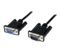StarTech.com Câble Série RS232 Null Modem de 2m - Cordon DB9 Mâle Femelle - Câble Série Croisé avec Blindage Al-Mylar - Port série COM, Compatible avec Appareils DTE, Noir, F/M (SCNM9FM2MBK)