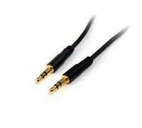 StarTech Câble slim audio stéréo 3,5 mm (M/M) MU15MMS – 4,6 m – Connecteurs plaqués en or – Neuf