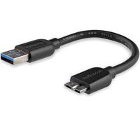 Startech.Com Câble Superspeed Usb 3.0 (5Gbps) Slim A Vers Micro B De 15 Cm - Mâle / Mâle - Noir (Usb3Aub15Cms)[L1839]