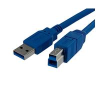 StarTech.com Câble SuperSpeed USB 3.0 A vers B de 1m - Cordon USB A vers USB B - Mâle / Mâle - Bleu (USB3SAB1M)