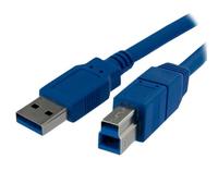 StarTech.com Câble SuperSpeed USB 3.0 A vers B de 1m - Mâle / Mâle - Bleu, 1 m, USB A, USB B, USB 3.2 Gen 1 (3.1 Gen 1), Mâle/Mâle, Bleu USB3SAB1M