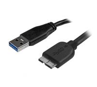 StarTech.com Câble SuperSpeed USB 3.0 A vers Micro B fin de 50cm - mâle/femelle - Câble de connexion USB 3.0 - noir - Câble USB - Micro-USB Type B (M)