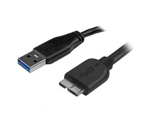 StarTech.com Câble SuperSpeed USB 3.0 slim A vers Micro B de 0,5 m - Mâle / Mâle - Noir