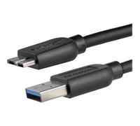StarTech.com Câble SuperSpeed USB 3.0 slim A vers Micro B de 2 m - Cordon USB A vers Micro B - Mâle / Mâle - Noir - Câble USB - Micro-USB de type B (M) pour USB type A (M) - USB 3.0 - 2 m - moulé...