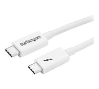 StarTech.com Câble Thunderbolt 3 de 1 m - 20 Gb/s - TB USB-C DP - Blanc - Câble Thunderbolt - USB-C (M) pour USB-C (M) - USB 3.1 Gen 2 / Thunderbolt 3 / DisplayPort 1.2 - 1 m - support 4K - blanc - po