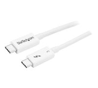 StarTech.com Câble Thunderbolt 3 de 50 cm - 40 Gb/s - TB USB-C DP - Blanc - Câble Thunderbolt - USB-C (M) pour USB-C (M) - USB 3.1 Gen 2 / Thunderbolt 3 / DisplayPort 1.2 - 50 cm - support 4K - blanc 
