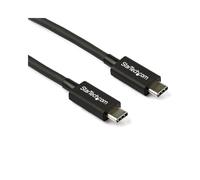StarTech.com Câble Thunderbolt 3 TBLT34MM80CM 0.8m 40Gbps USB-C compatible, double vidéo 4K 60Hz, alimentation 100W, noir, RoHS, CE, REACH
