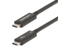 StarTech.com Câble Thunderbolt 4 Actif de 2m - 40Gps, 100W Power Delivery, Vidéo 4K/8K - Cordon Thunderbolt 4 Pro Certifié par Intel - Adaptateur Compatible avec USB4/TB4/ USB 3.2/ USB-C/DisplayPort/T