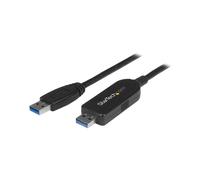 StarTech.com Câble Transfert Données USB 3.2 Gen 1 (5 Gbps) 1.8m, USB-A Mâle/Mâle, Windows/Mac, avec Indicateurs LED, Noir - USB3LINK