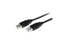 StarTech.com Câble USB 2.0 A vers A - 2m, M/M, USB2AA2M, Connecteurs mâles, PVC noir, Blindage mylar, AWG 24/28, Certifié CE/RoHS/REACH
