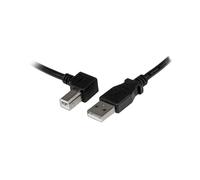 StarTech.com Câble USB 2.0 A vers B Mâle/Mâle Coudé Gauche - 3m - Noir - USBAB3ML - 480 Mbit/s - Contacts Nickel - PVC - Blindage Mylar - RoHS/CE/REACH